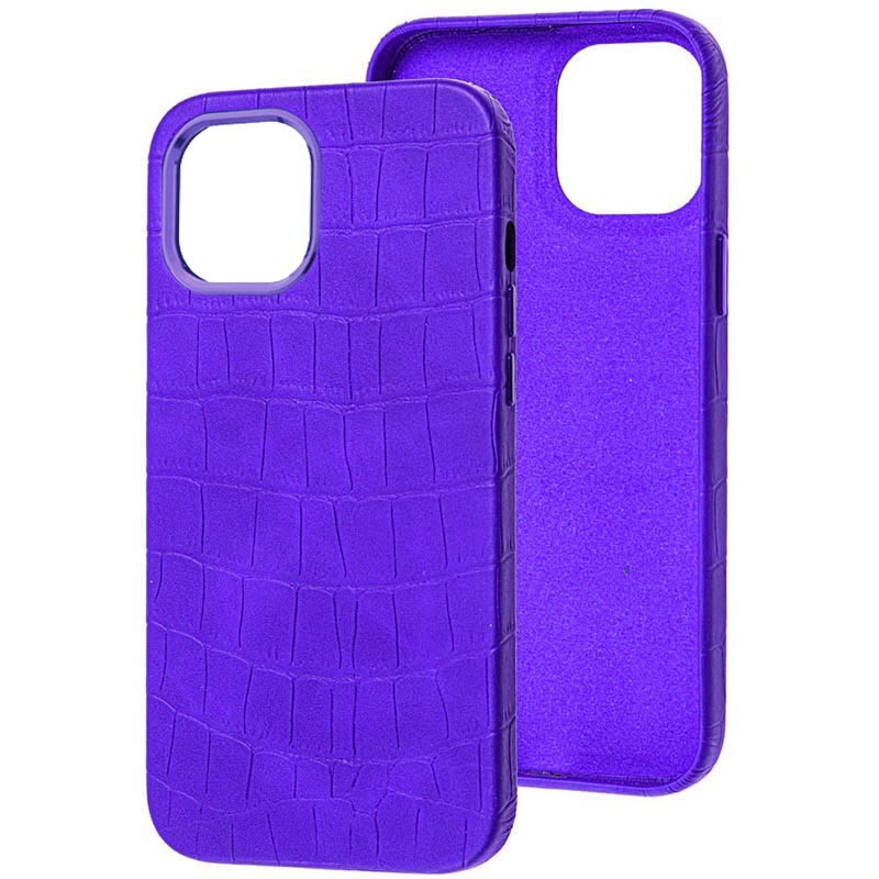 

Кожаный чехол Croco Leather для Apple iPhone 14 Pro (6.1") Purple (219186)
