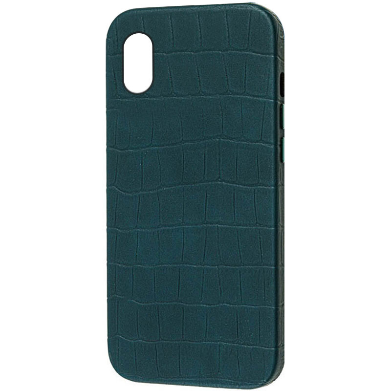 

Кожаный чехол Croco Leather для Apple iPhone XR (6.1") Green (189146)