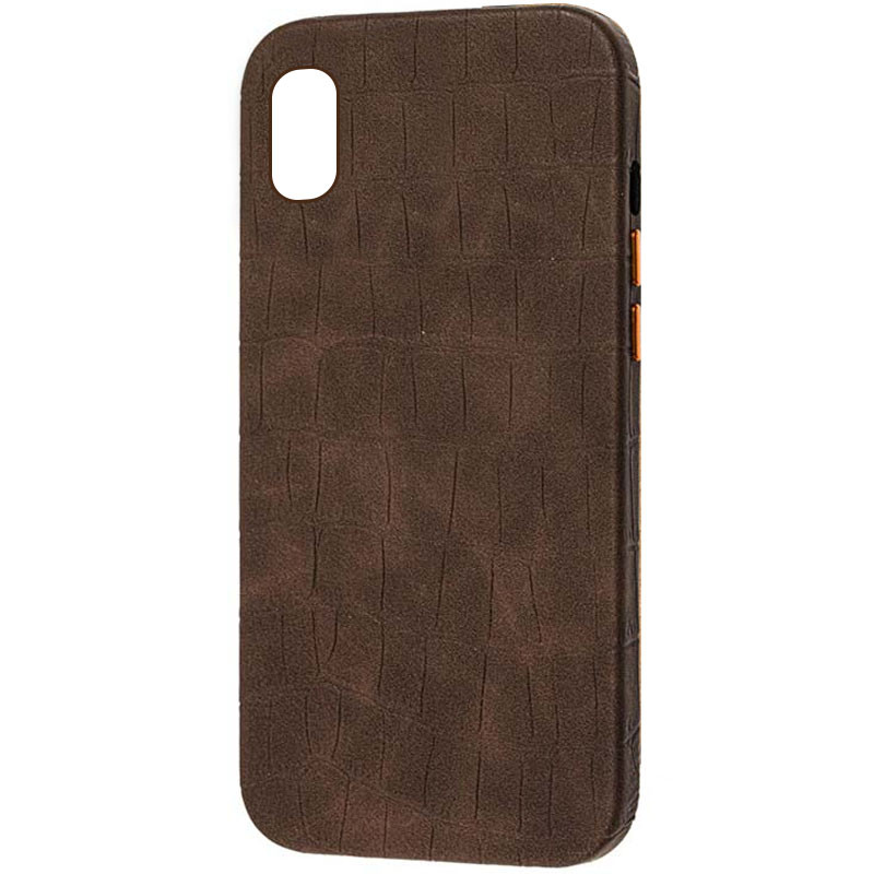 

Кожаный чехол Croco Leather для Apple iPhone XS Max (6.5") Brown (189159)