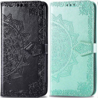 Кожаный чехол (книжка) Art Case с визитницей для Oppo A5s