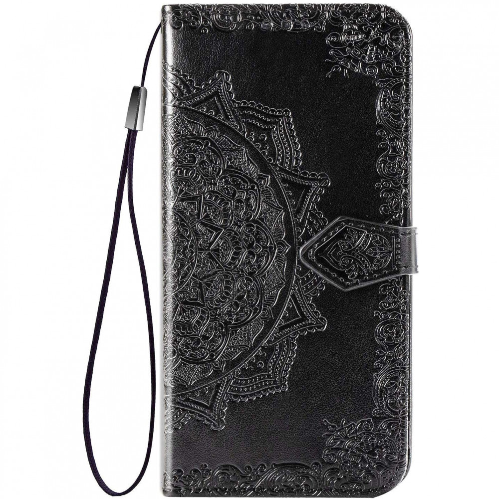 

Шкіряний чохол (книжка) Art Case з візитницею для TECNO POP 4 LTE (Чорний)
