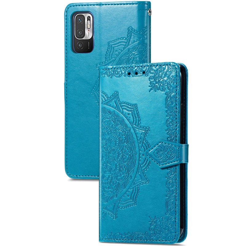 

Кожаный чехол (книжка) Art Case с визитницей для Xiaomi Redmi Note 10 5G / Poco M3 Pro Синий (186151)