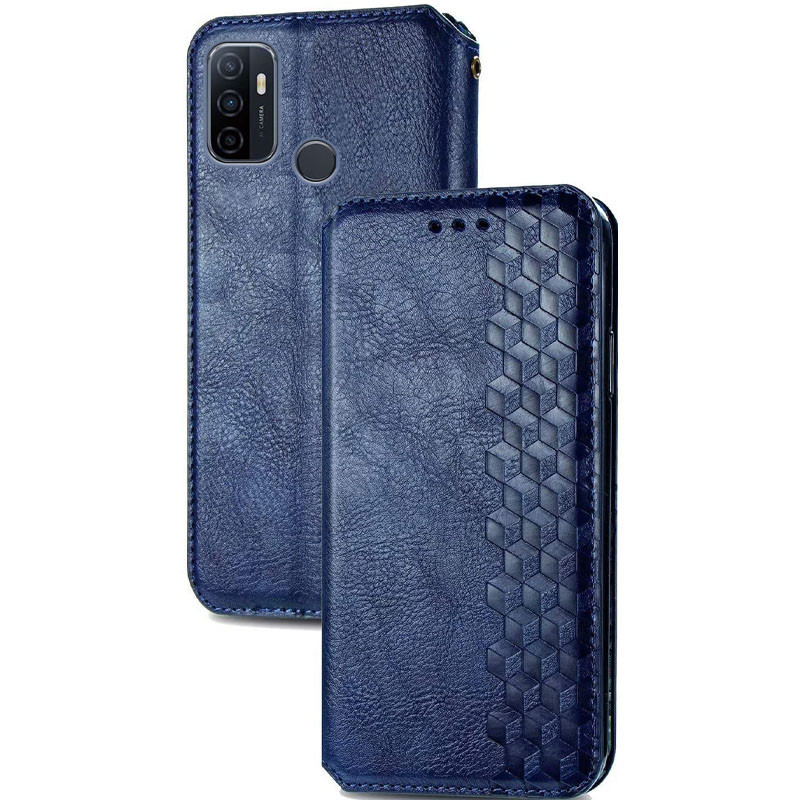 

Кожаный чехол книжка GETMAN Cubic (PU) для Oppo A53 / A32 / A33 Синий (155638)