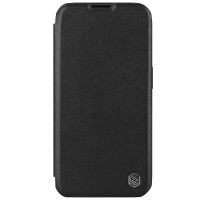 Кожаный чехол (книжка) Nillkin Qin Prop Plain Camshield для Apple iPhone 16 (6.1")