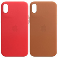 Кожаный чехол Leather Case (AA) для Apple iPhone X / XS (5.8")
