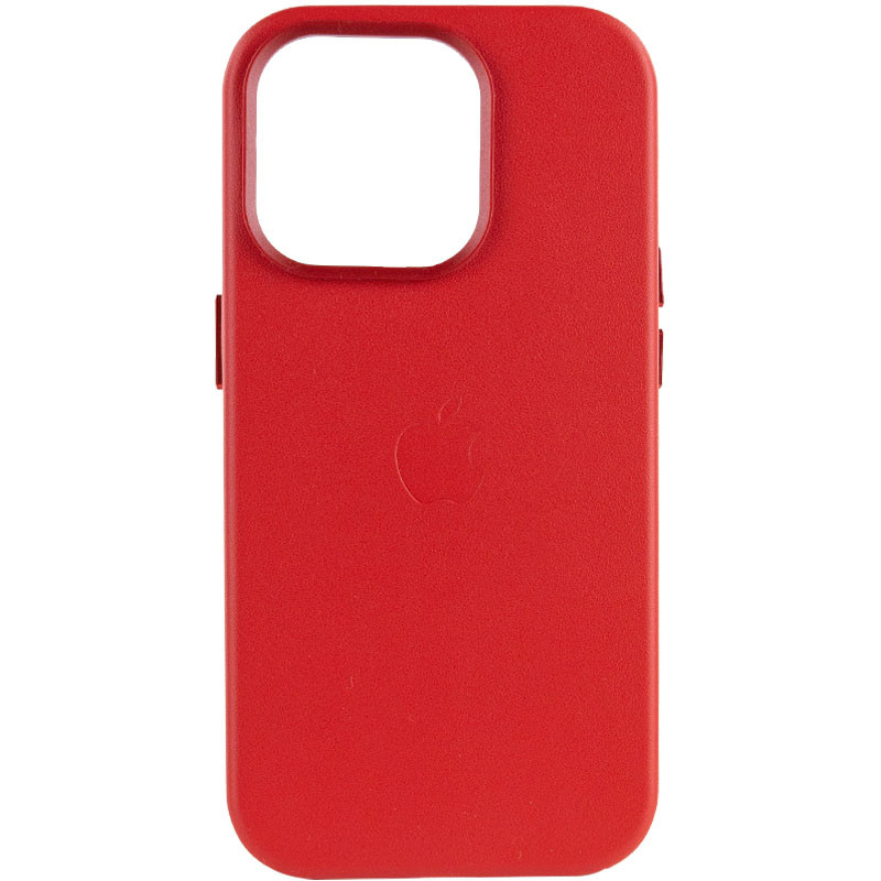 

Кожаный чехол Leather Case (AA Plus) with MagSafe для Apple iPhone 14 Pro Max (6.7") Crimson (225472)
