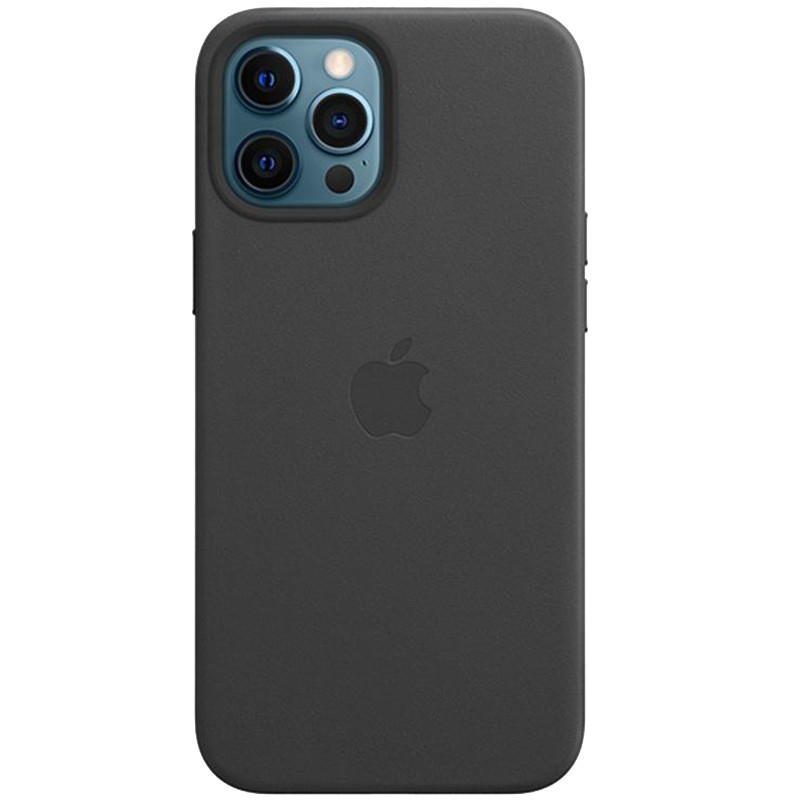 

Кожаный чехол Leather Case (AAA) with MagSafe для Apple iPhone 12 Pro / 12 (6.1") Black (179359)