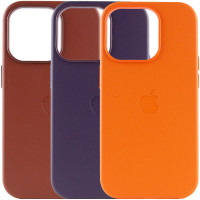 Кожаный чехол Leather Case (AAA) with MagSafe для Apple iPhone 13 Pro (6.1")