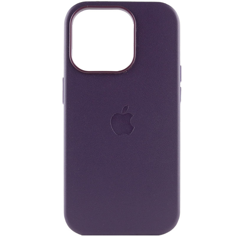 

Кожаный чехол Leather Case (AAA) with MagSafe для Apple iPhone 14 Pro Max (6.7") Deep Violet (247175)