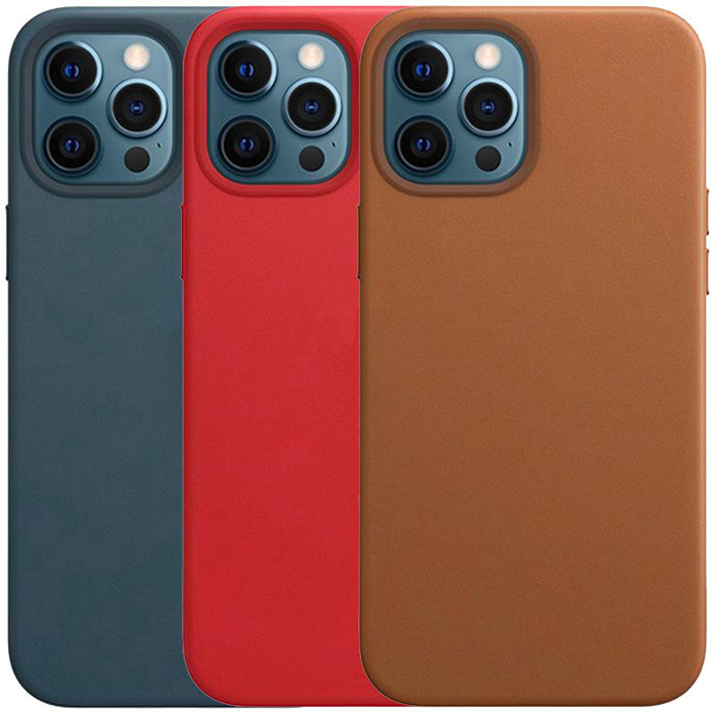 

Шкіряний чохол Leather Case (AAA) without Logo для Apple iPhone 12 Pro (6.1'')