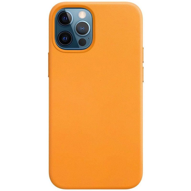 

Кожаный чехол Leather Case (AAA) without Logo для Apple iPhone 12 Pro / 12 (6.1") Yellow (184169)