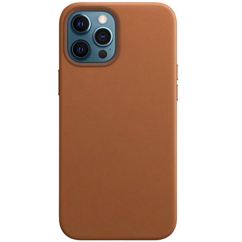 

Шкіряний чохол Leather Case (AAA) without Logo для Apple iPhone 12 Pro Max (Brown)