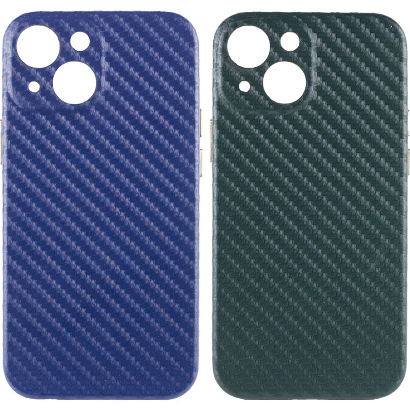 

Кожаный чехол Leather Case Carbon series для Apple iPhone 13 (6.1") (195813)
