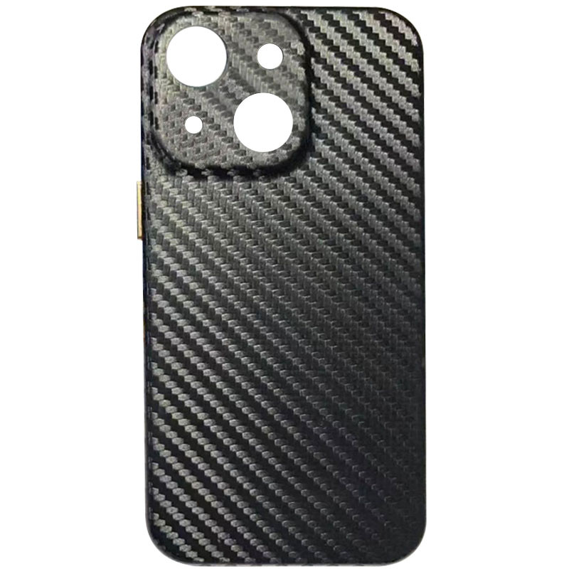 

Кожаный чехол Leather Case Carbon series для Apple iPhone 13 (6.1") Черный (195817)