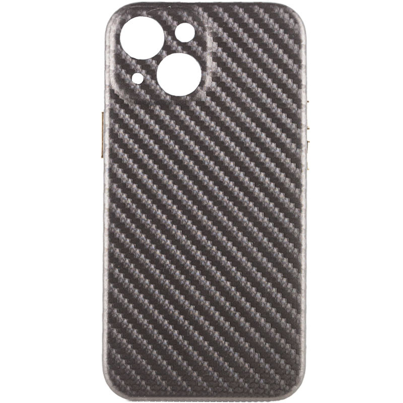 

Кожаный чехол Leather Case Carbon series для Apple iPhone 13 (6.1") Серый (195815)