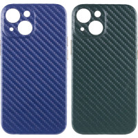 Кожаный чехол Leather Case Carbon series для Apple iPhone 13 mini (5.4")