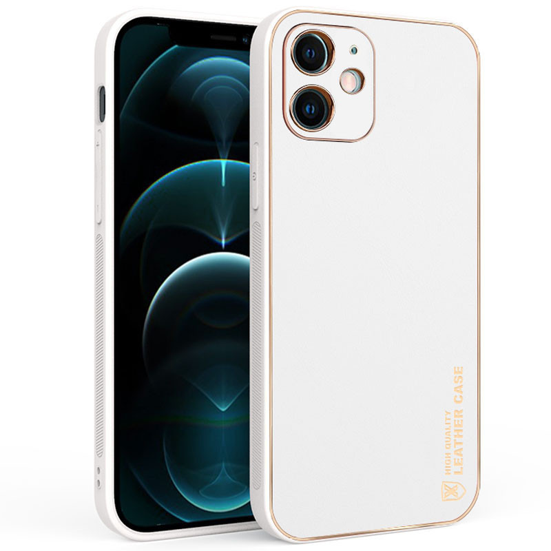 

Кожаный чехол Xshield для Apple iPhone 12 (6.1") Белый / White (214220)