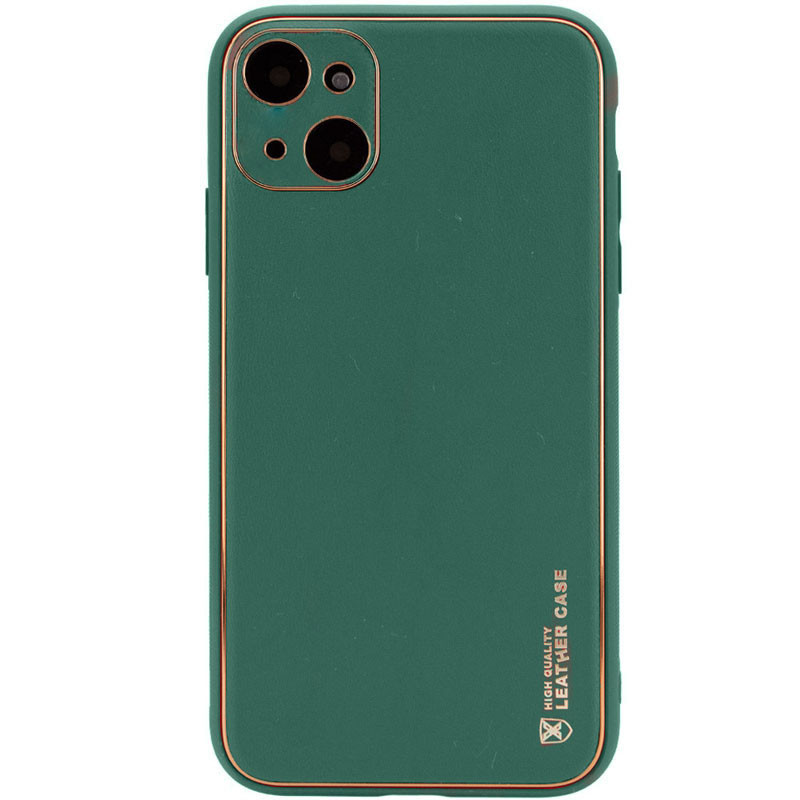 

Кожаный чехол Xshield для Apple iPhone 13 (6.1") Зеленый / Army green (200414)