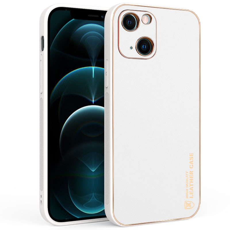 

Кожаный чехол Xshield для Apple iPhone 13 (6.1") Белый / White (200427)
