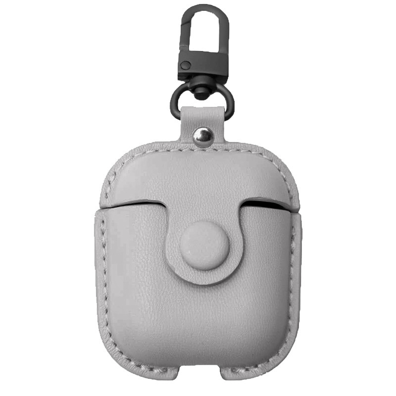 

Кожаный футляр Leather bag для наушников AirPods Серый (170342)