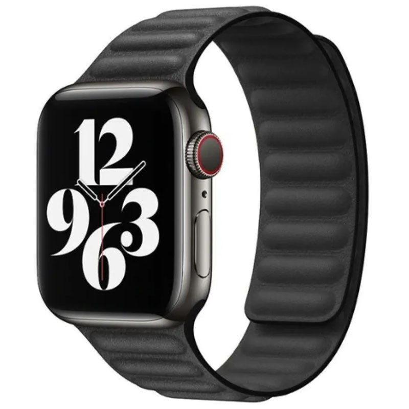 

Шкіряний ремінець Leather Link для Apple watch 38mm/40mm (Чорний / Black)