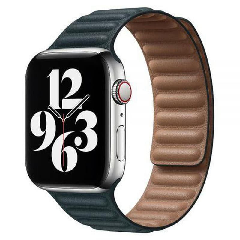 

Кожаный ремешок Leather Link для Apple watch 42mm/44mm Синий / Navy blue (203976)