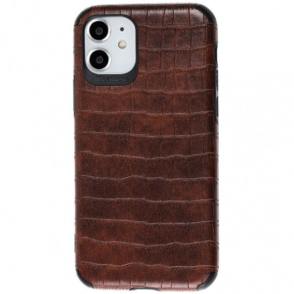 

Кожаная накладка Epic Vivi Crocodile series для Apple iPhone 11 (6.1") Темно-коричневый (124245)