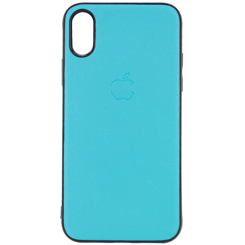 

Кожаная накладка Epic Vivi Logo series для Apple iPhone X / XS Голубой (116852)