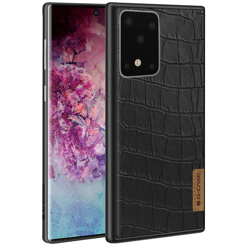 

Шкіряна накладка G-Case Crocodile Dark series для Samsung Galaxy S11 Plus (Чорний)