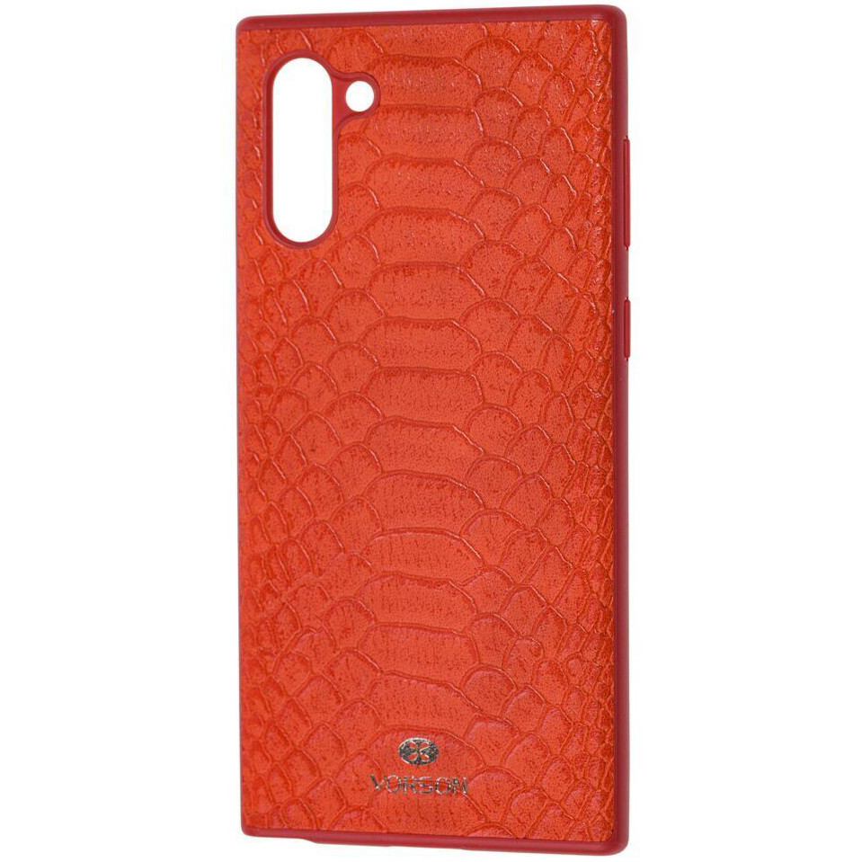 

Кожаная накладка VORSON Snake series для Samsung Galaxy Note 10 Красный, Красный с черной полосой (112811)