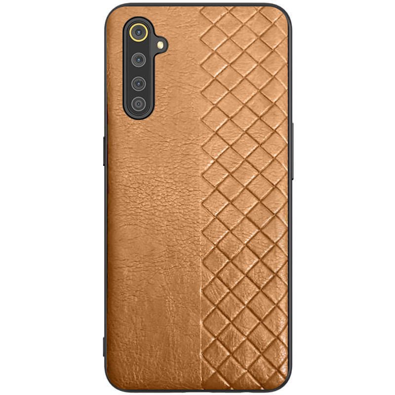 

Кожаная накладка WeaveSide (PU) для Realme 6 Pro Коричневый (139974)