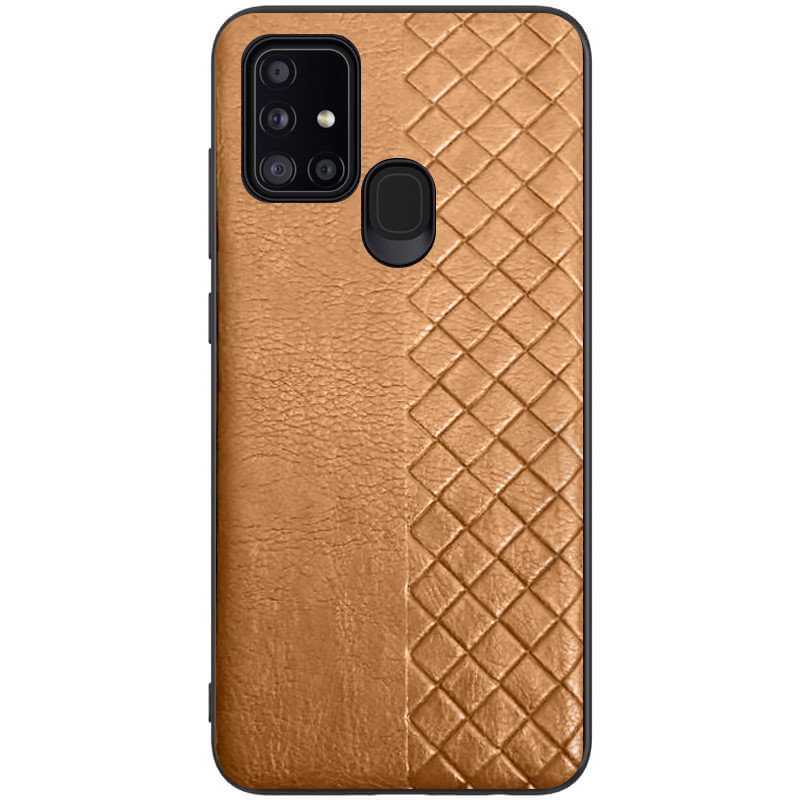 

Кожаная накладка WeaveSide (PU) для Samsung Galaxy A21s Коричневый (139942)