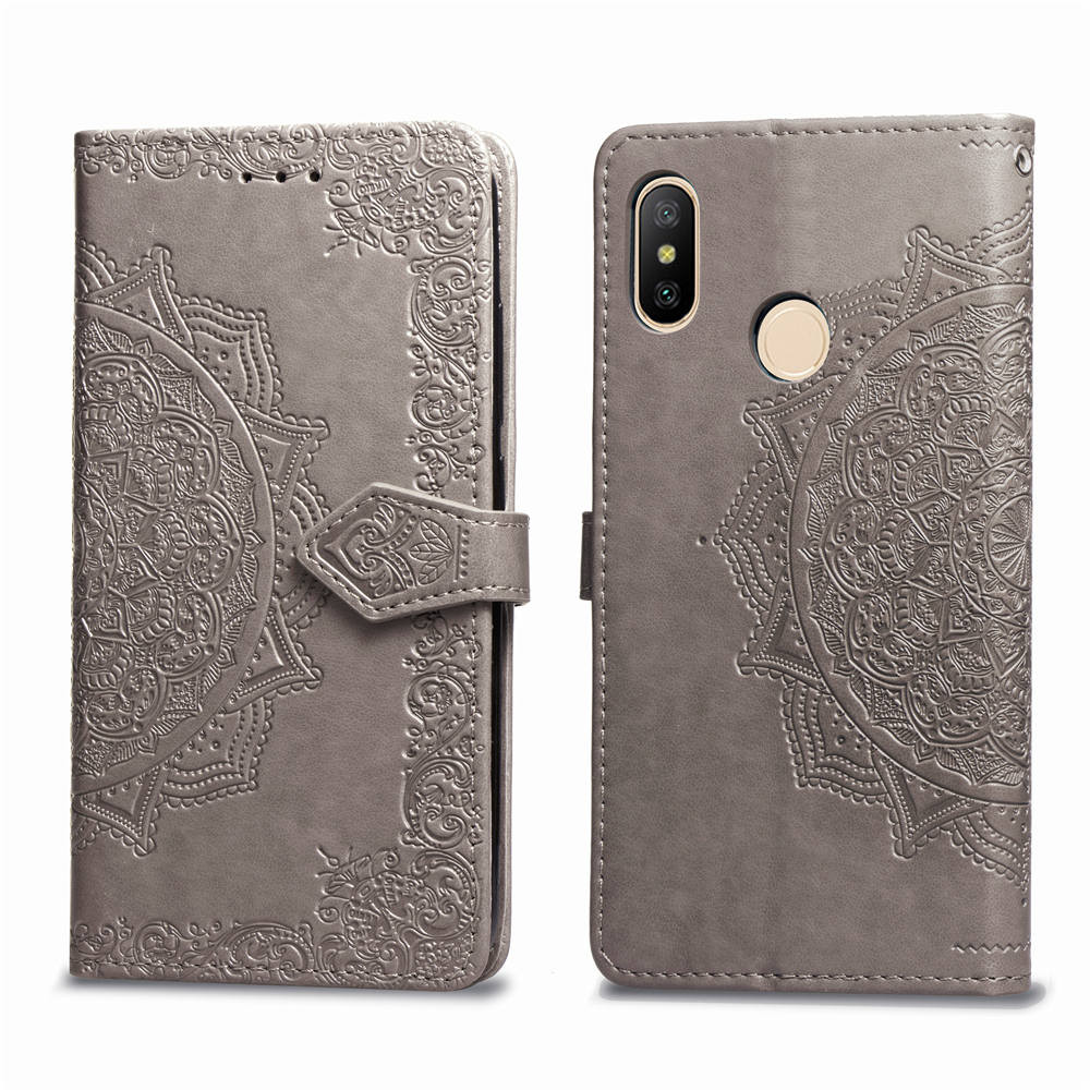 

Кожаный чехол (книжка) Art Case с визитницей для Xiaomi Mi Max 3 Серый (100118)