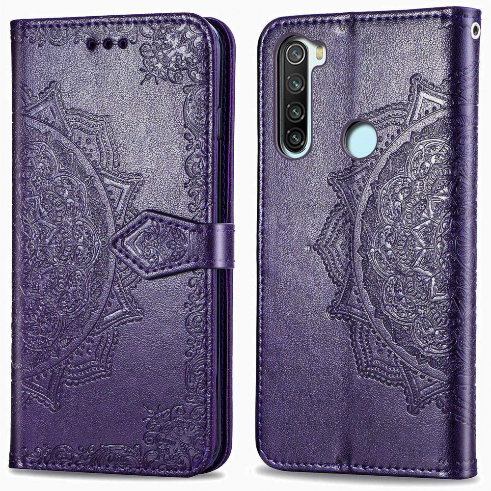 

Кожаный чехол (книжка) Art Case с визитницей для Xiaomi Redmi Note 8 / Note 8 2021 Фиолетовый (112457)