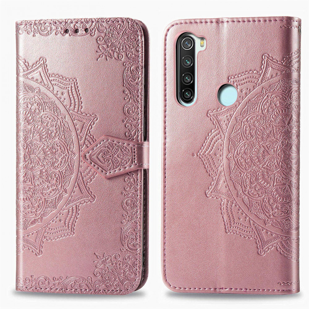 

Кожаный чехол (книжка) Art Case с визитницей для Xiaomi Redmi Note 8 / Note 8 2021 Розовый (112454)