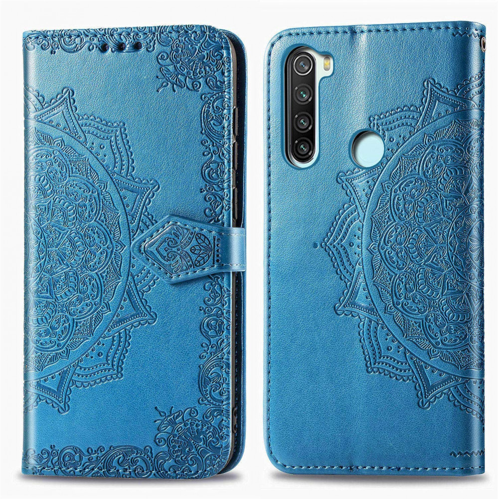 

Кожаный чехол (книжка) Art Case с визитницей для Xiaomi Redmi Note 8 / Note 8 2021 Синий (112456)