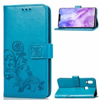 

Кожаный чехол (книжка) Four-leaf Clover с визитницей для Huawei P Smart+ (nova 3i)