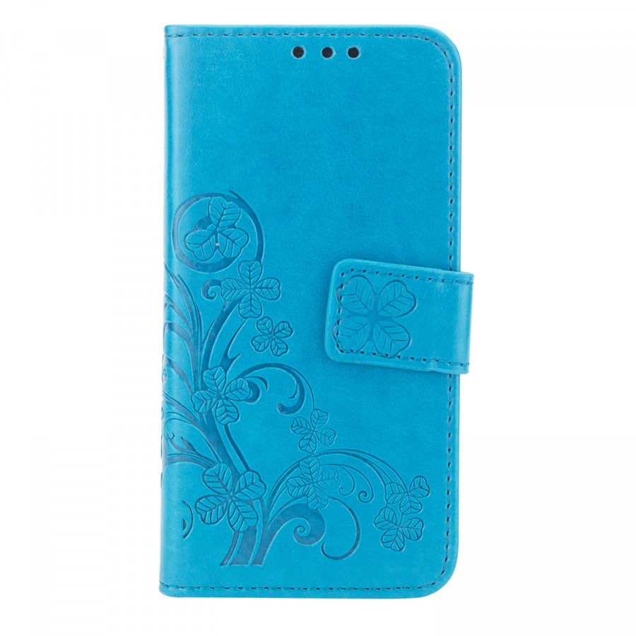 

Кожаный чехол (книжка) Four-leaf Clover с визитницей для Meizu M3 Note Синий (71215)