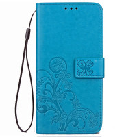 

Кожаный чехол (книжка) Four-leaf Clover с визитницей для Meizu M5 Note