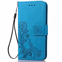 Кожаный чехол (книжка) Four-leaf Clover с визитницей для Samsung Galaxy J5 (2016) (J510F)