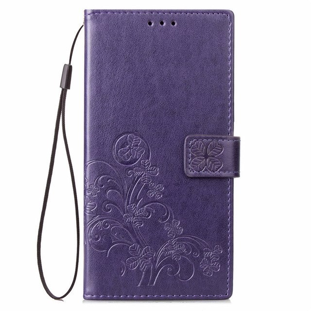 

Кожаный чехол (книжка) Four-leaf Clover с визитницей для Xiaomi Mi 8 Youth (Mi 8X) Фиолетовый (94184)