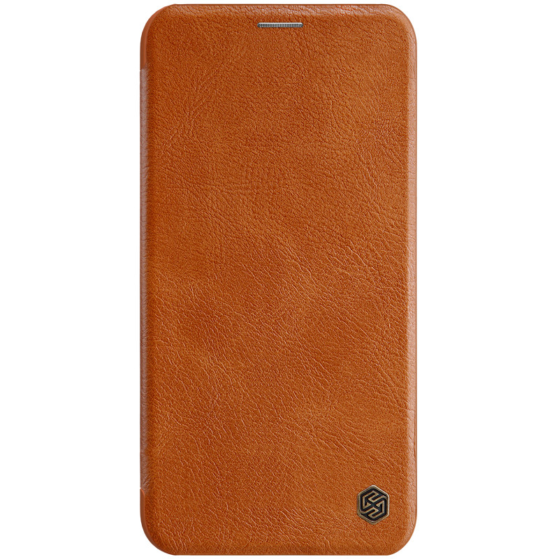 

Кожаный чехол (книжка) Nillkin Qin Series для Apple iPhone 11 Pro (5.8") Коричневый (110062)