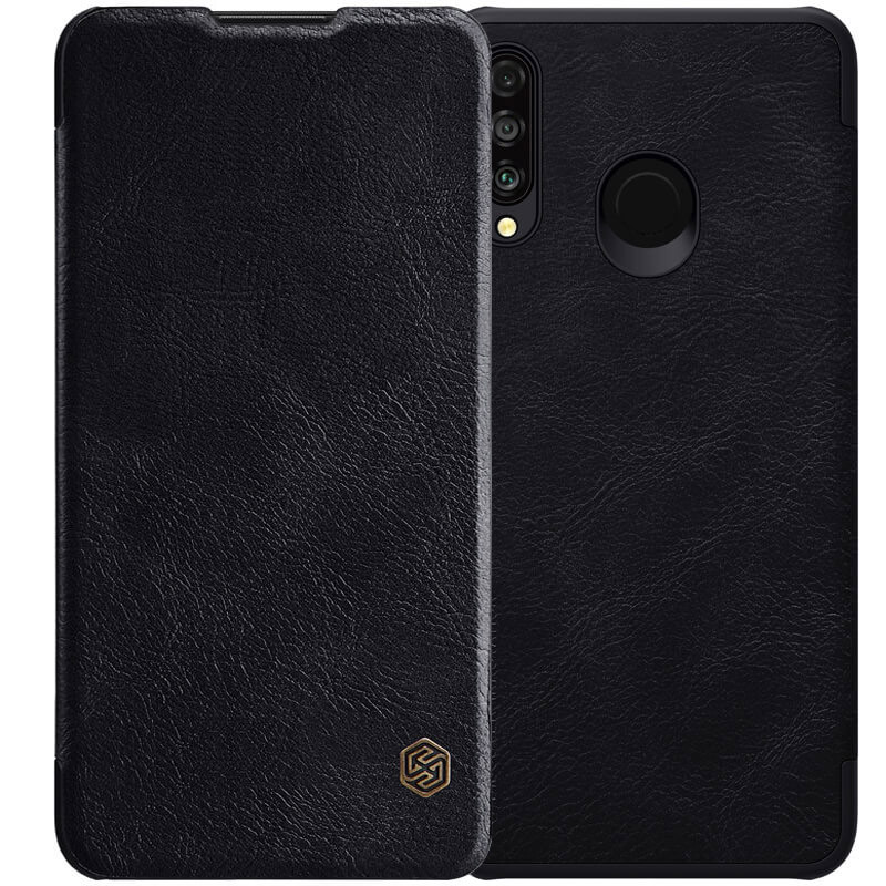 

Кожаный чехол (книжка) Nillkin Qin Series для Huawei P30 lite Черный (100145)