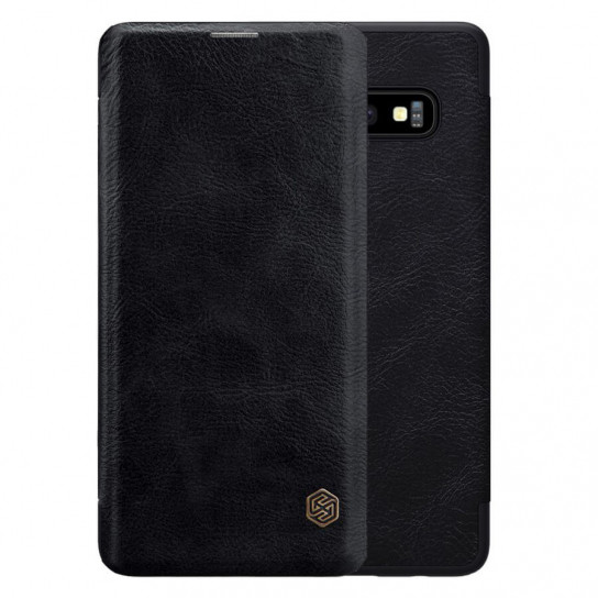 

Кожаный чехол (книжка) Nillkin Qin Series для Samsung Galaxy S10+ Черный (98844)