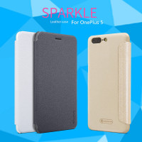 

Кожаный чехол (книжка) Nillkin Sparkle Series для OnePlus 5