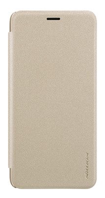 

Кожаный чехол (книжка) Nillkin Sparkle Series для Samsung A750 Galaxy A7 (2018) Золотой (95567)
