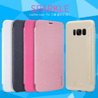 

Кожаный чехол (книжка) Nillkin Sparkle Series для Samsung G955 Galaxy S8 Plus