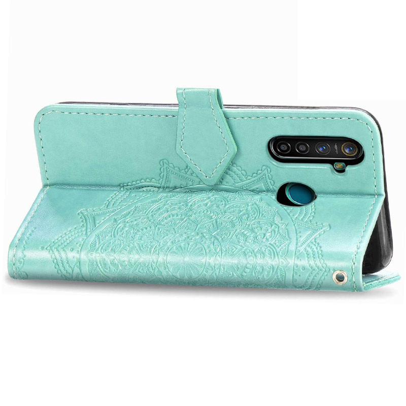 

Шкіряний чохол (книжка) Art Case з візитницею для Realme 5 (Бірюзовий)