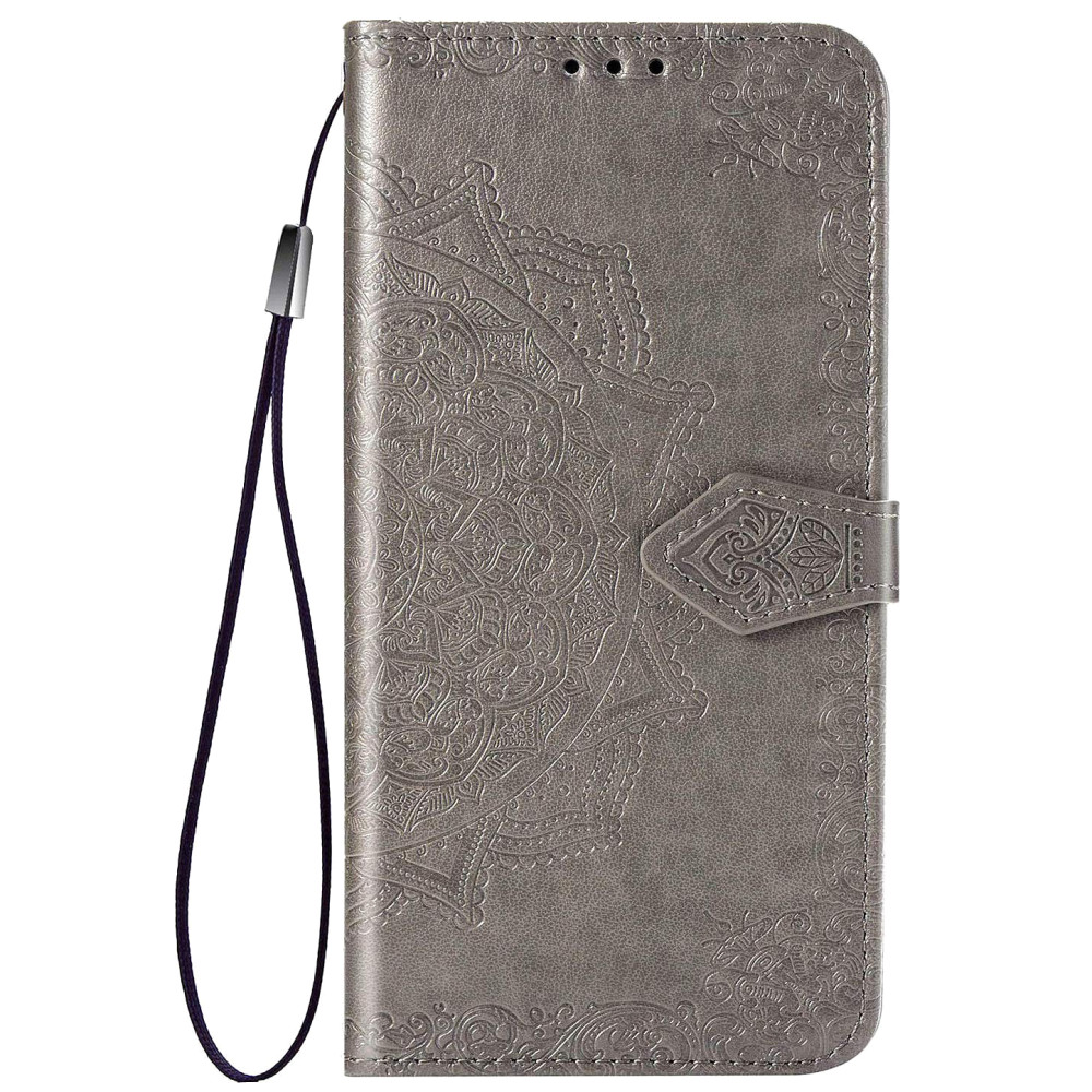 

Кожаный чехол (книжка) Art Case с визитницей для Realme 6 Серый (127815)