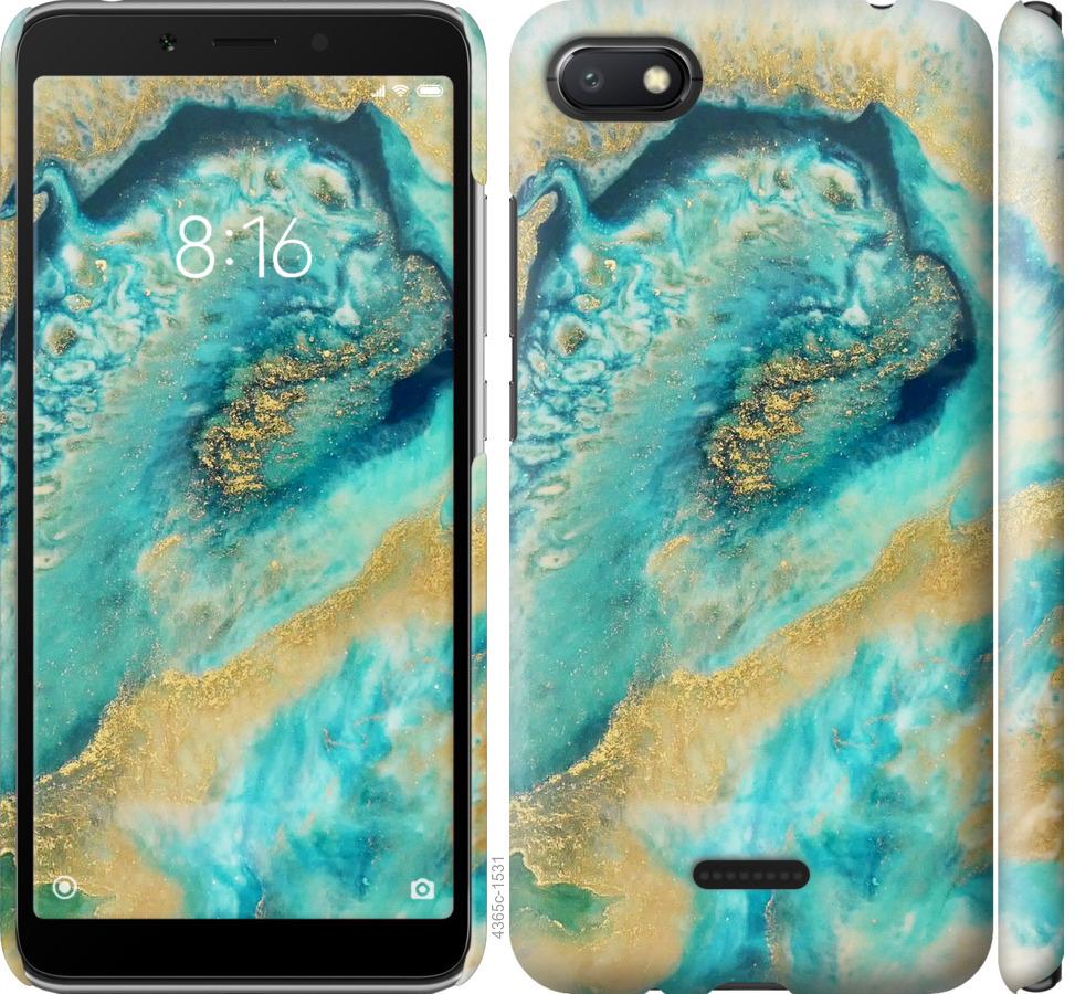 

Чехол на Xiaomi Redmi 6A Green marble